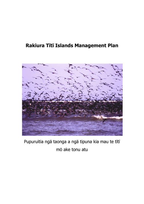 rakiura+titi+islands+management+plan+cover